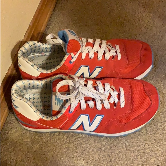 new balance red woman